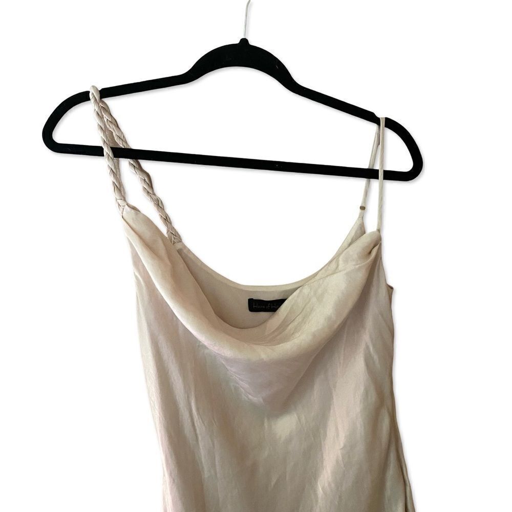 House of Harlow 1960 Irolo gown ivory satin twist strap bias dress Revolve NWT L - Picture 5 of 15